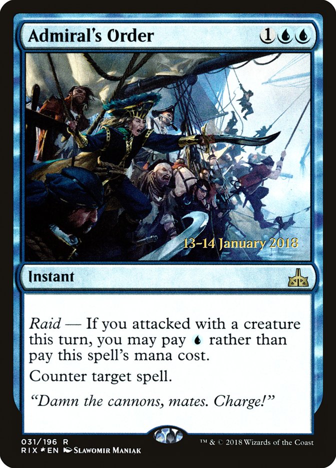 Admiral's Order [Rivals of Ixalan Prerelease Promos] - Magic: The Gathering - Card Brawlers | Quebec | Canada |