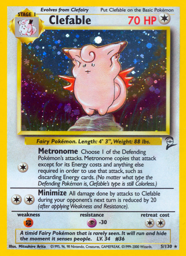Clefable (5/130) [Base Set 2] - Pokémon - Card Brawlers | Quebec | Canada |