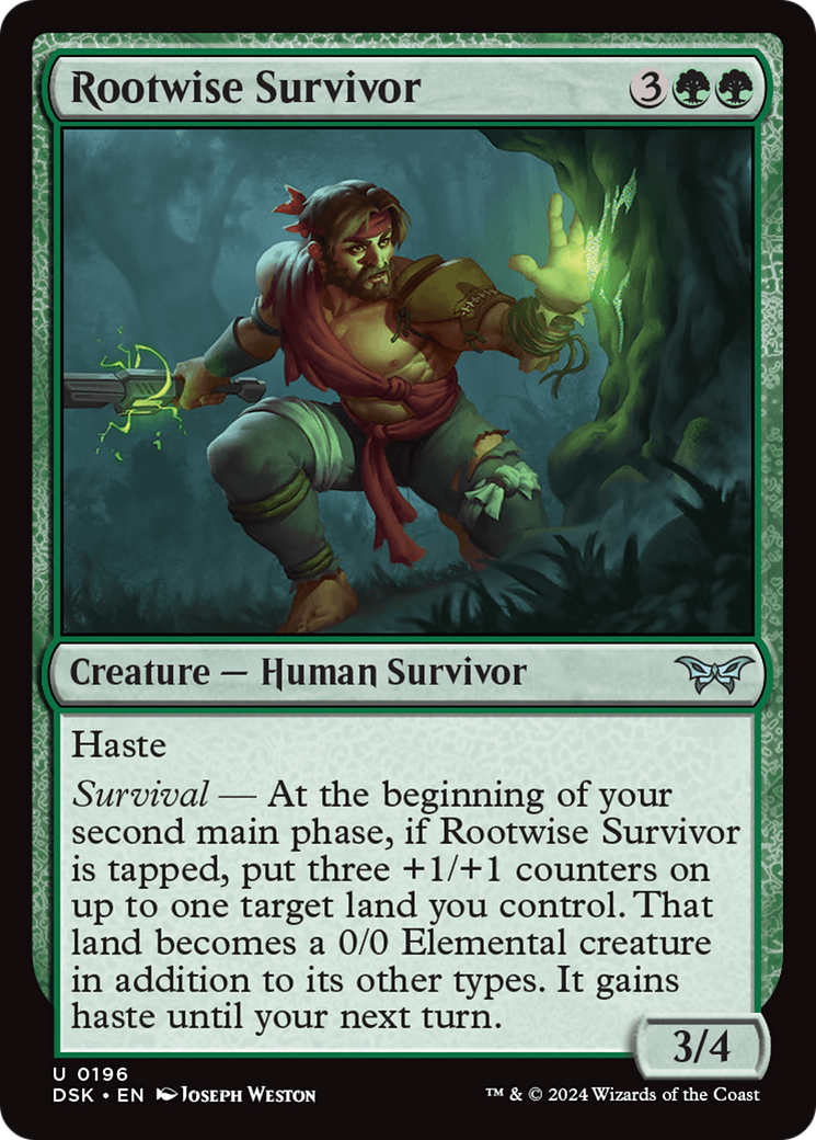 Rootwise Survivor [Duskmourn: House of Horror] - Magic: The Gathering - Card Brawlers | Quebec | Canada |