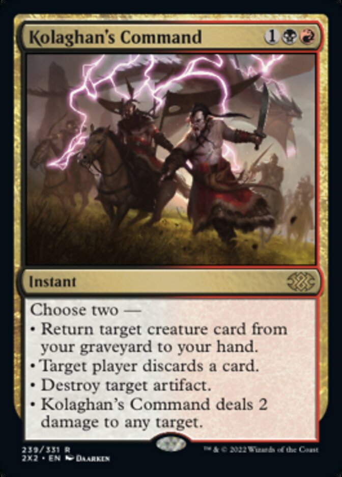 Kolaghan's Command [Double Masters 2022] - Magic: The Gathering - Card Brawlers | Quebec | Canada |