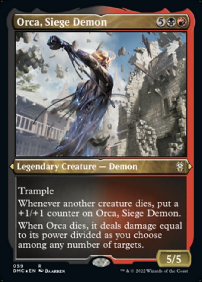 Orca, Siege Demon (Foil Etched) [Dominaria United Commander] - Magic: The Gathering - Card Brawlers | Quebec | Canada |