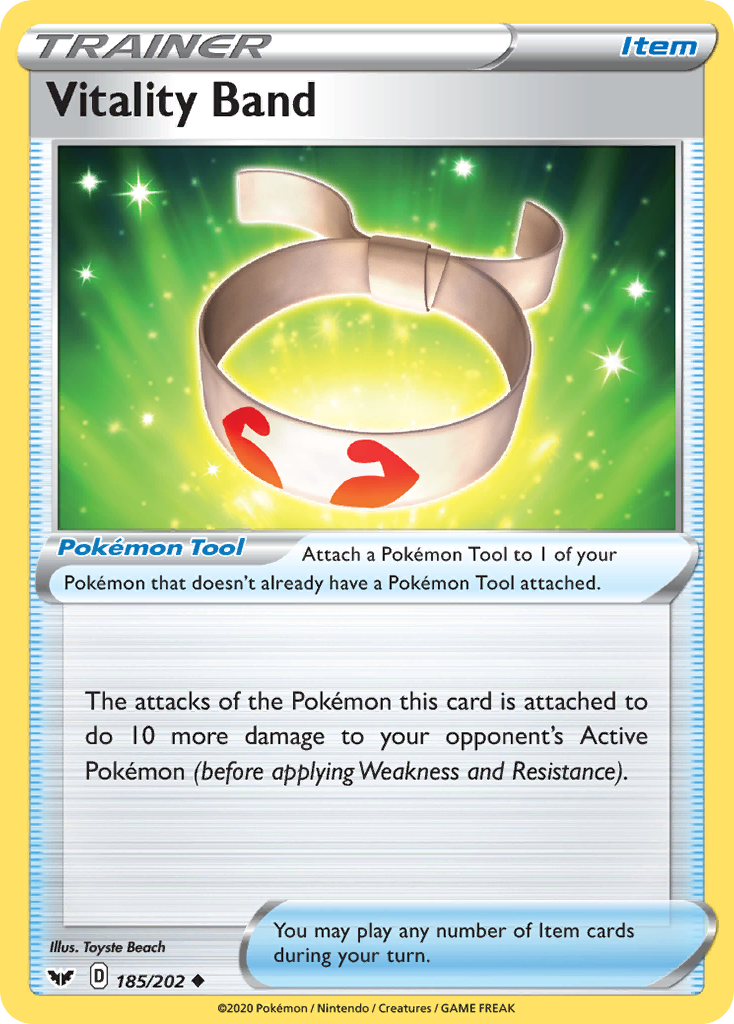 Vitality Band (185/202) [Sword & Shield: Base Set] - Pokémon - Card Brawlers | Quebec | Canada |