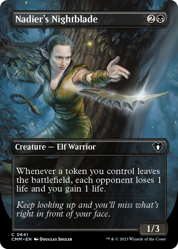 Nadier's Nightblade (Borderless Alternate Art) [Commander Masters] - Magic: The Gathering - Card Brawlers | Quebec | Canada |