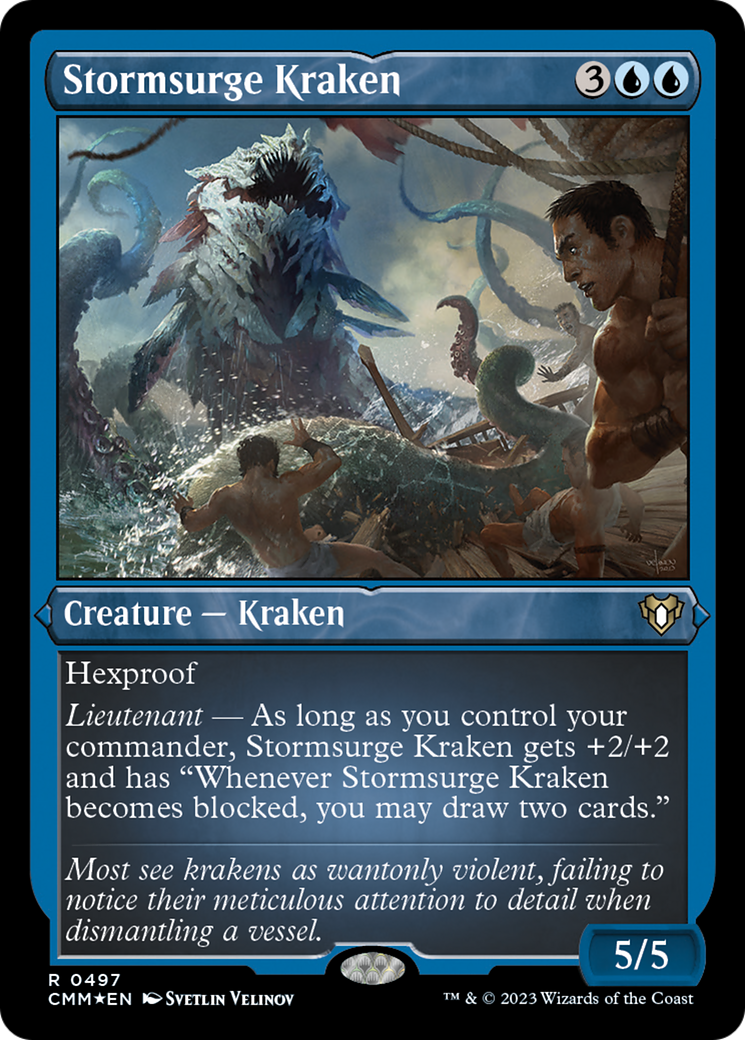 Stormsurge Kraken (Foil Etched) [Commander Masters] - Magic: The Gathering - Card Brawlers | Quebec | Canada |