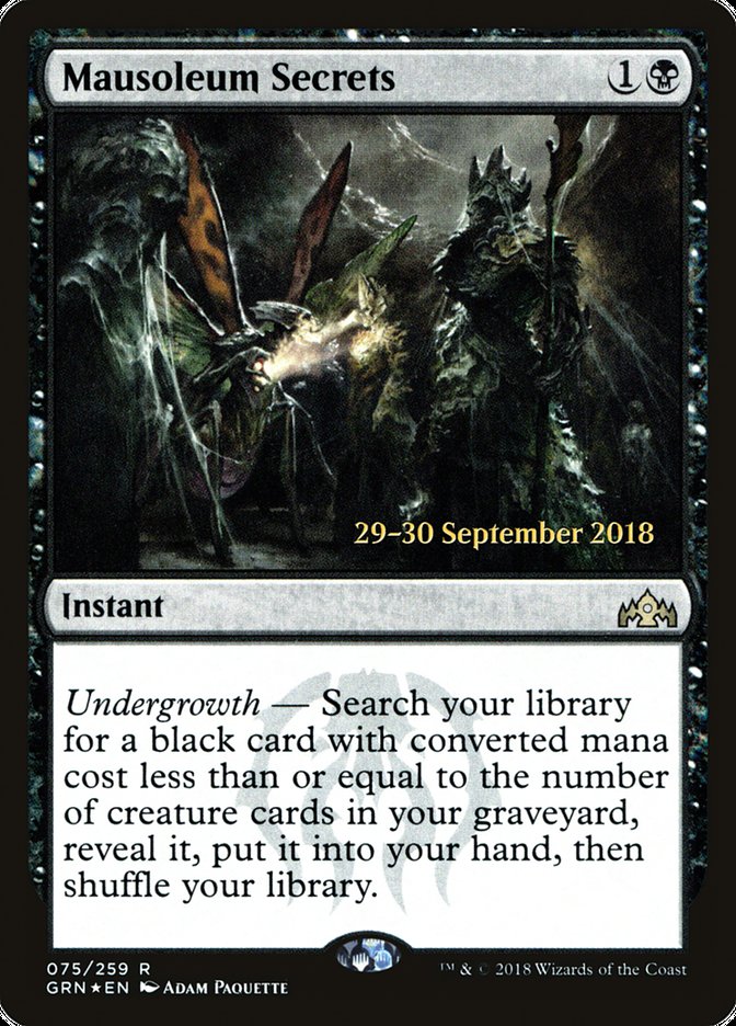 Mausoleum Secrets [Guilds of Ravnica Prerelease Promos] - Magic: The Gathering - Card Brawlers | Quebec | Canada |