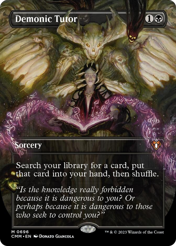 Demonic Tutor (Borderless Alternate Art) [Commander Masters] - Magic: The Gathering - Card Brawlers | Quebec | Canada |