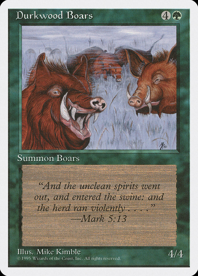 Durkwood Boars [Fourth Edition] - Magic: The Gathering - Card Brawlers | Quebec | Canada |