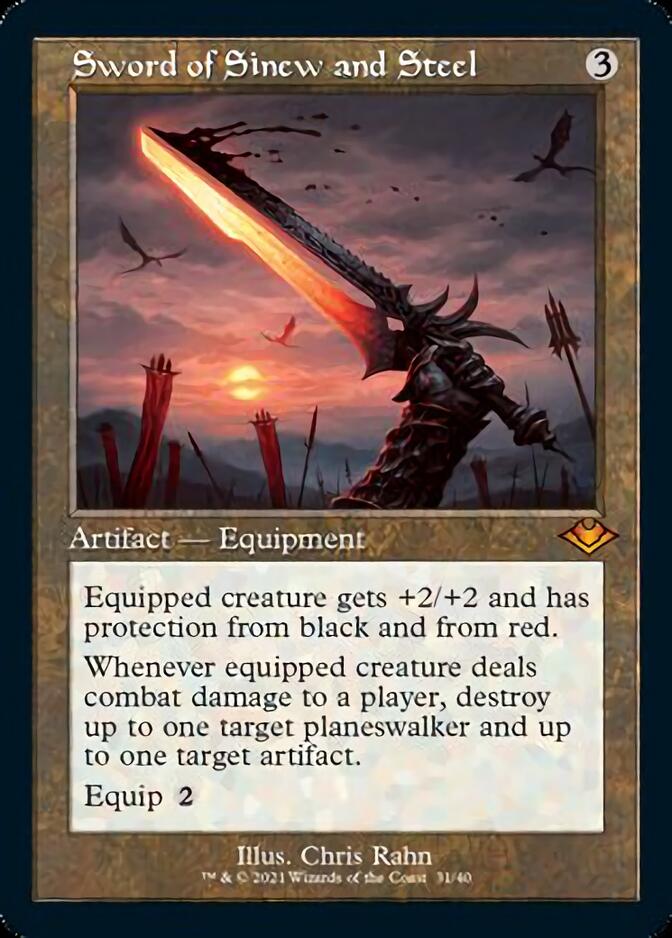 Sword of Sinew and Steel (Retro Foil Etched) [Modern Horizons] - Magic: The Gathering - Card Brawlers | Quebec | Canada |