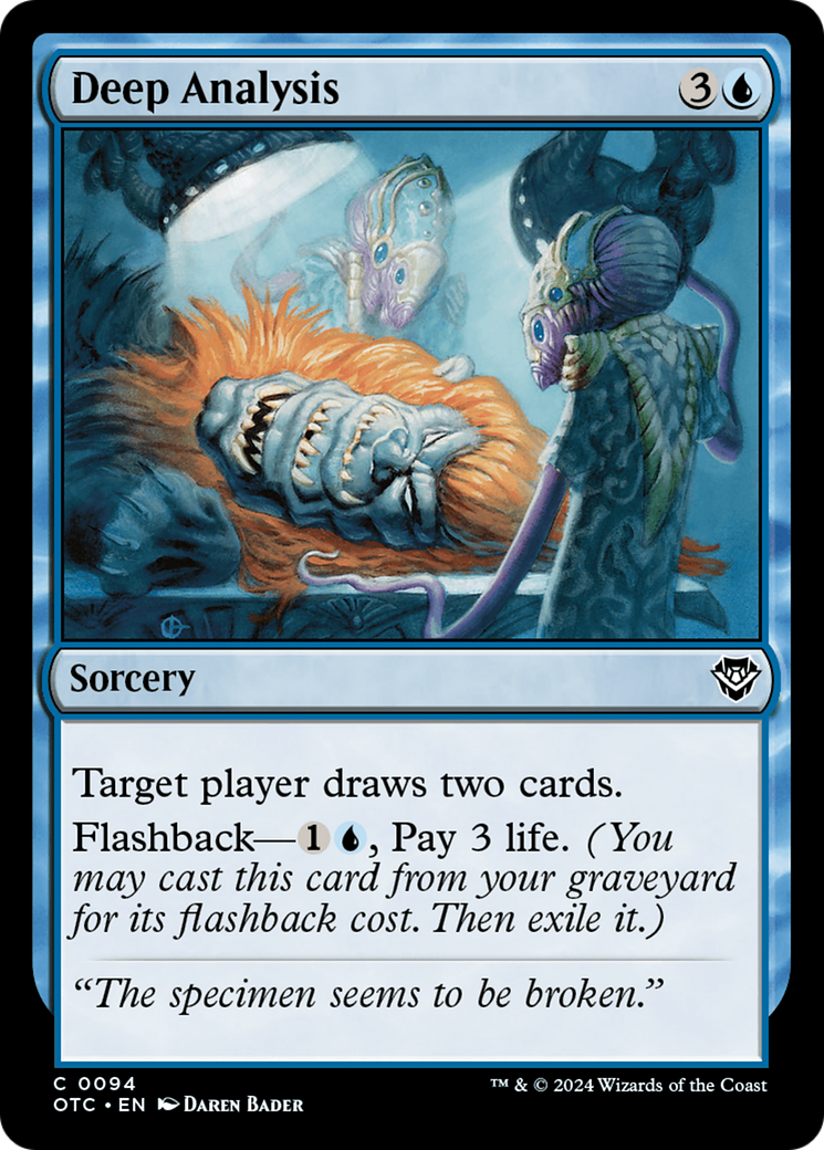 Deep Analysis [Outlaws of Thunder Junction Commander] - Magic: The Gathering - Card Brawlers | Quebec | Canada |