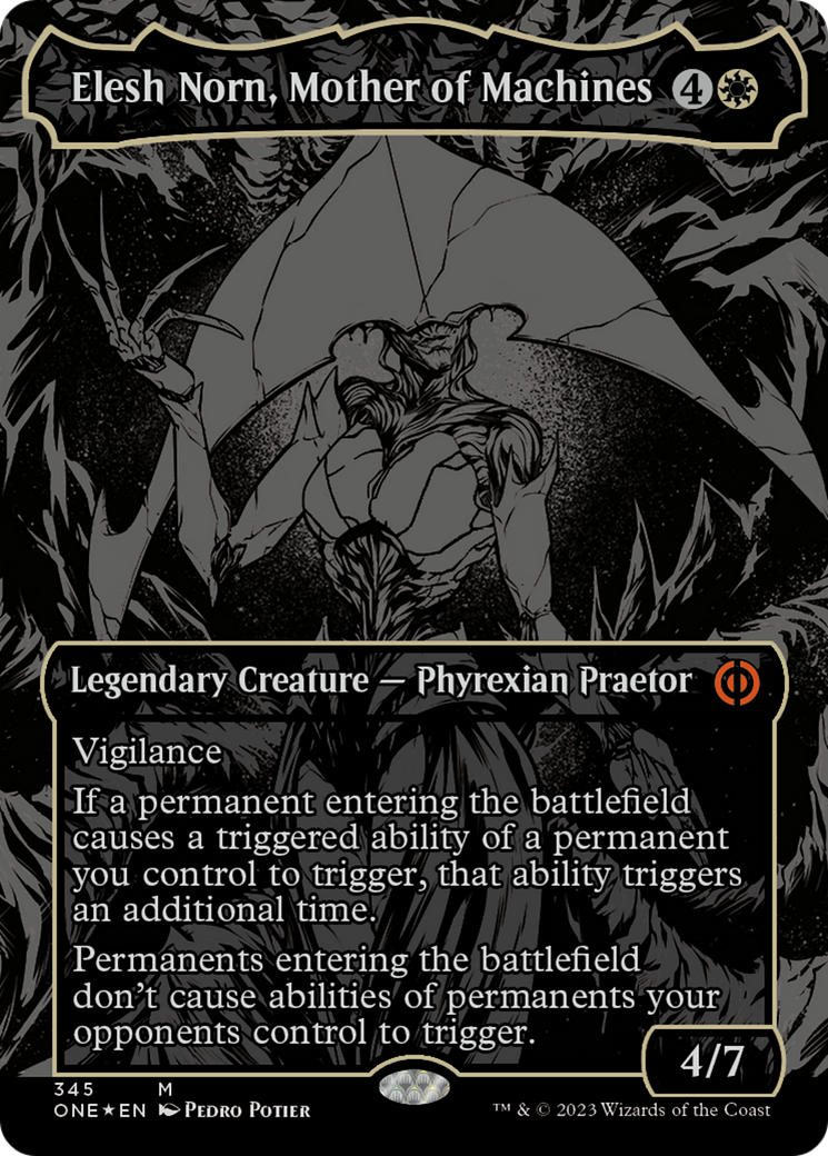 Elesh Norn, Mother of Machines (Oil Slick Raised Foil) [Phyrexia: All Will Be One] - Magic: The Gathering - Card Brawlers | Quebec | Canada |