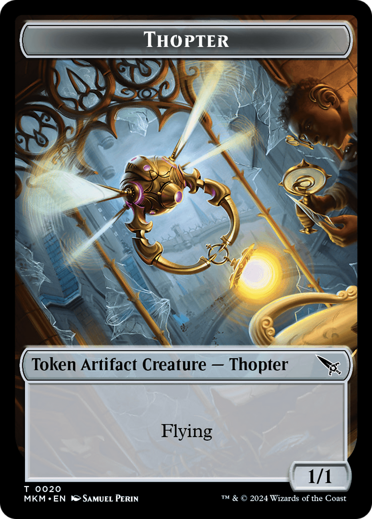 Thopter // Rhino Warrior Double-Sided Token [Murders at Karlov Manor Commander Tokens] - Magic: The Gathering - Card Brawlers | Quebec | Canada |