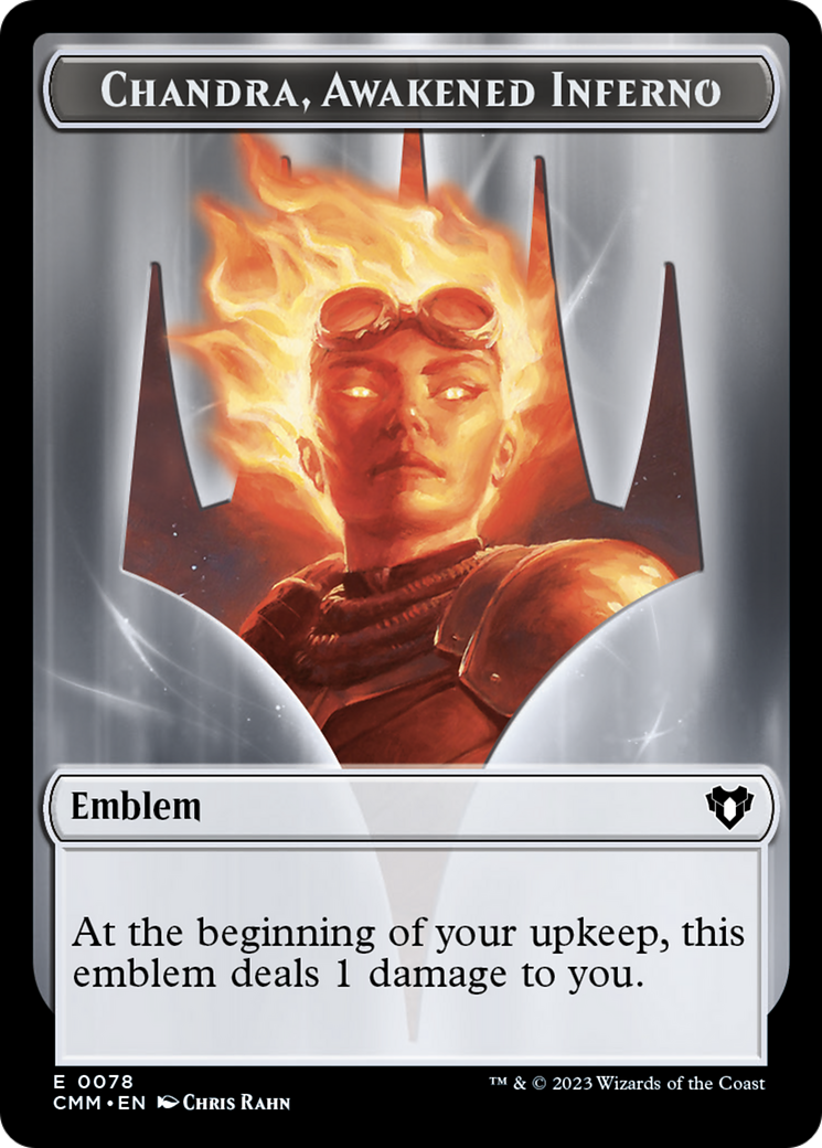 Chandra, Awakened Inferno Emblem // Wizard Double-Sided Token [Commander Masters Tokens] - Magic: The Gathering - Card Brawlers | Quebec | Canada |