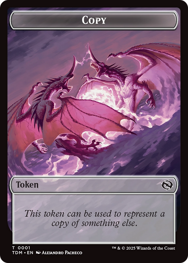 Copy // Dragon (0014) Double-Sided Token [Tarkir: Dragonstorm Commander Tokens] - Magic: The Gathering - Card Brawlers | Quebec | Canada |