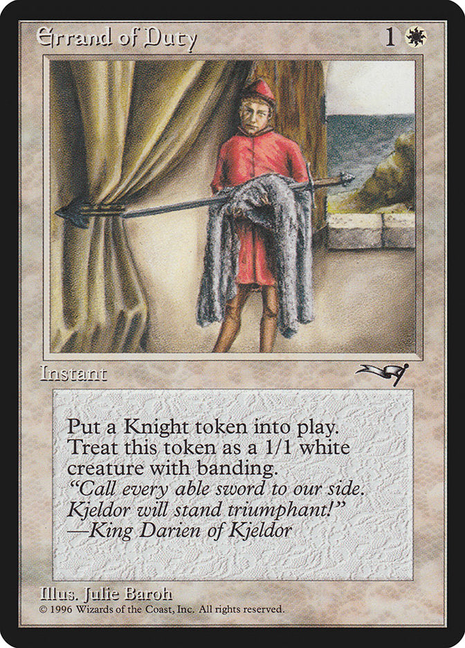 Errand of Duty (Indoors) [Alliances] - Magic: The Gathering - Card Brawlers | Quebec | Canada |