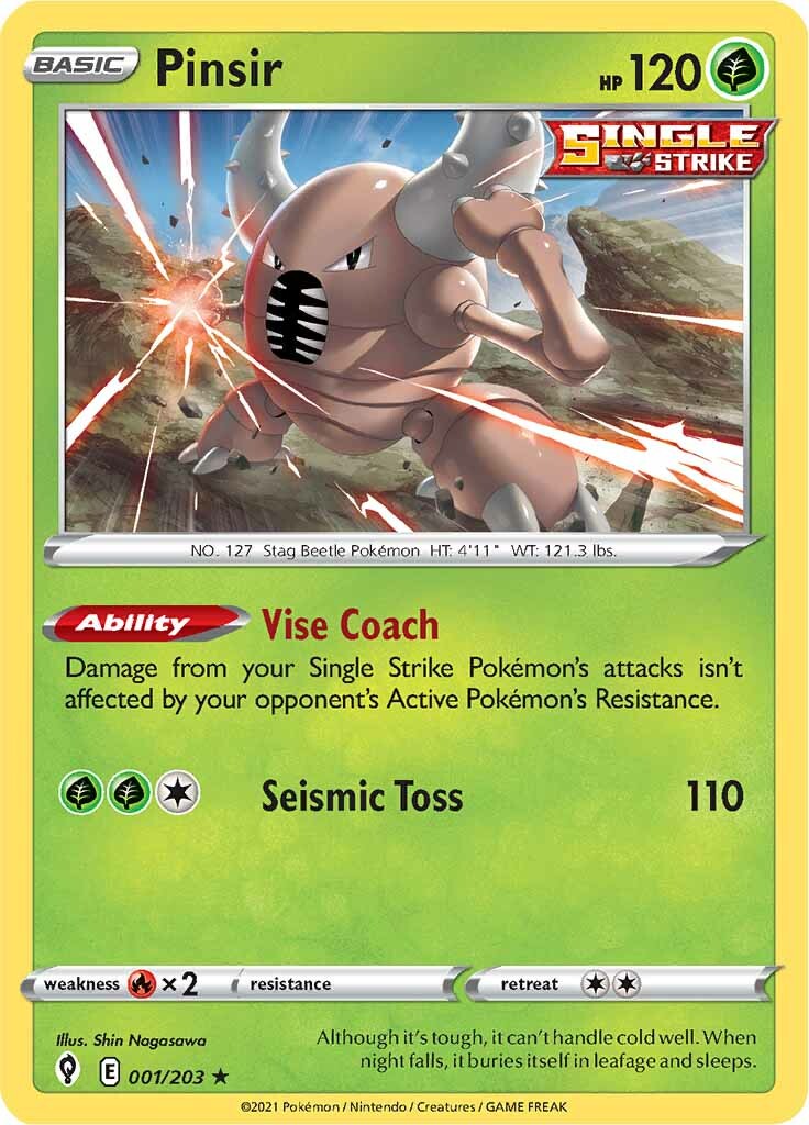 Pinsir (001/203) [Sword & Shield: Evolving Skies] - Pokémon - Card Brawlers | Quebec | Canada |