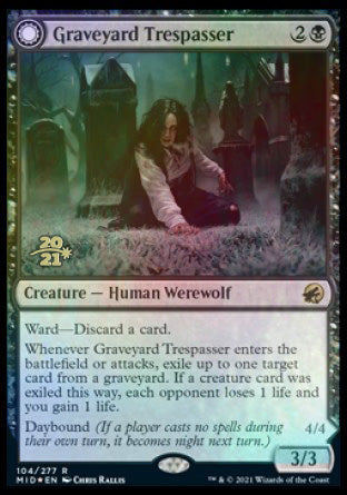Graveyard Trespasser // Graveyard Glutton [Innistrad: Midnight Hunt Prerelease Promos] - Magic: The Gathering - Card Brawlers | Quebec | Canada |