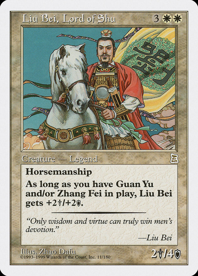 Liu Bei, Lord of Shu [Portal Three Kingdoms] - Magic: The Gathering - Card Brawlers | Quebec | Canada |