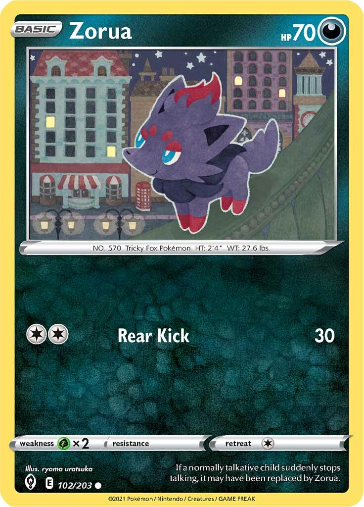 Zorua (102/203) [Sword & Shield: Evolving Skies] - Pokémon - Card Brawlers | Quebec | Canada |