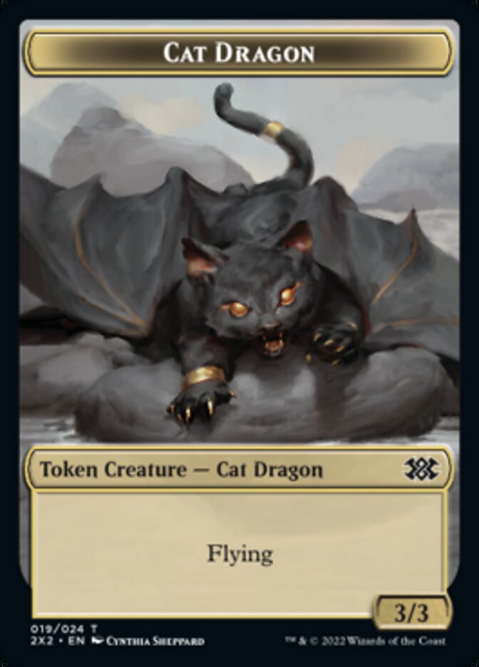 Cat Dragon // Soldier Double-Sided Token [Double Masters 2022 Tokens] - Magic: The Gathering - Card Brawlers | Quebec | Canada |