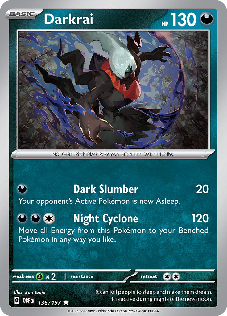 Darkrai (136/197) [Scarlet & Violet: Obsidian Flames] - Pokémon - Card Brawlers | Quebec | Canada |
