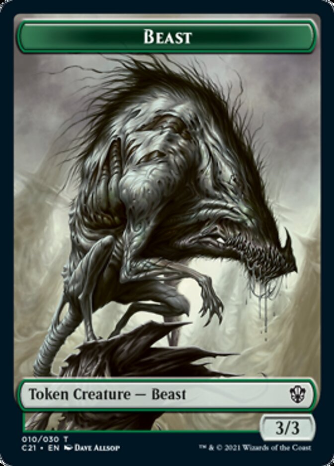 Beast (010) // Fish Double-Sided Token [Commander 2021 Tokens] - Magic: The Gathering - Card Brawlers | Quebec | Canada |