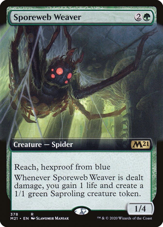 Sporeweb Weaver (Extended Art) [Core Set 2021] - Magic: The Gathering - Card Brawlers | Quebec | Canada |