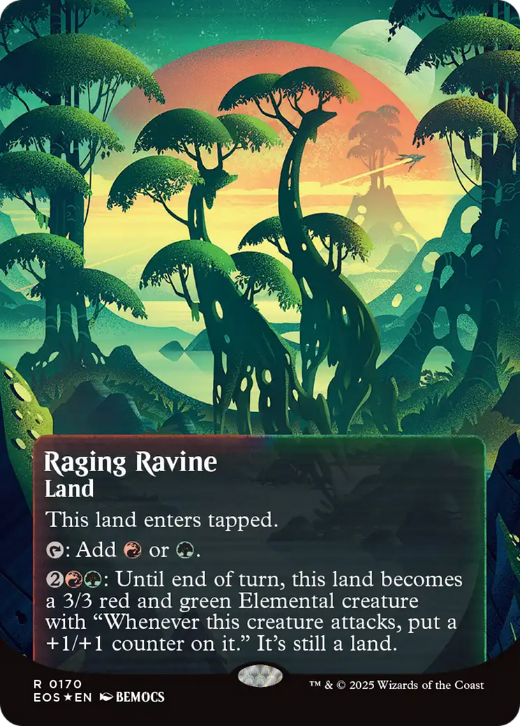 Raging Ravine (0170) (Borderless) (Galaxy Foil) [Edge of Eternities: Stellar Sights] - Magic: The Gathering - Card Brawlers | Quebec | Canada |