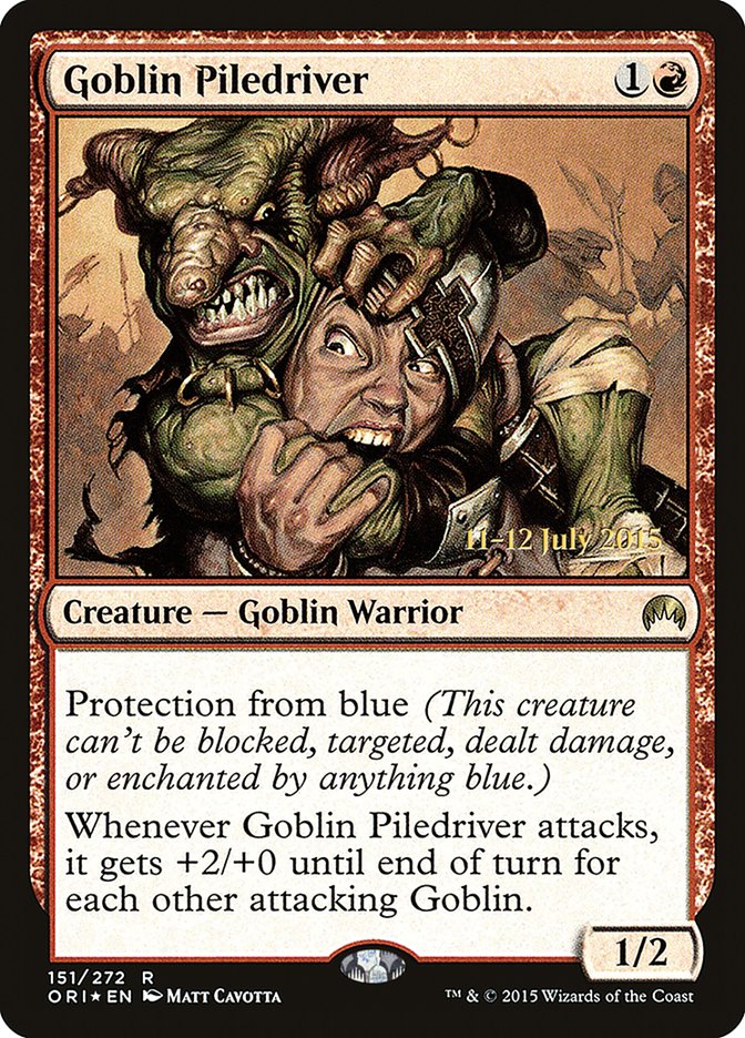 Goblin Piledriver [Magic Origins Prerelease Promos] - Magic: The Gathering - Card Brawlers | Quebec | Canada |