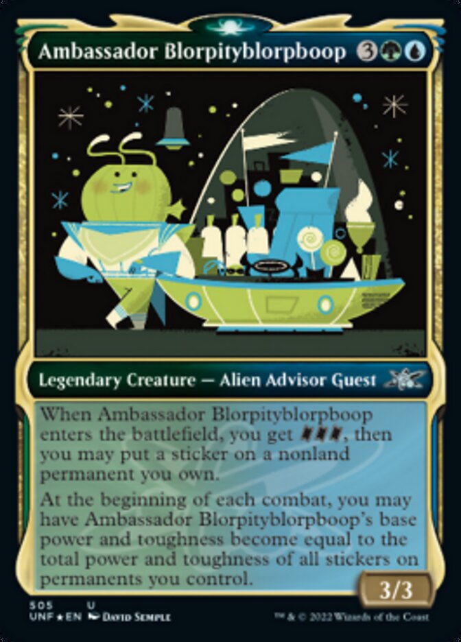 Ambassador Blorpityblorpboop (Showcase) (Galaxy Foil) [Unfinity] - Magic: The Gathering - Card Brawlers | Quebec | Canada |