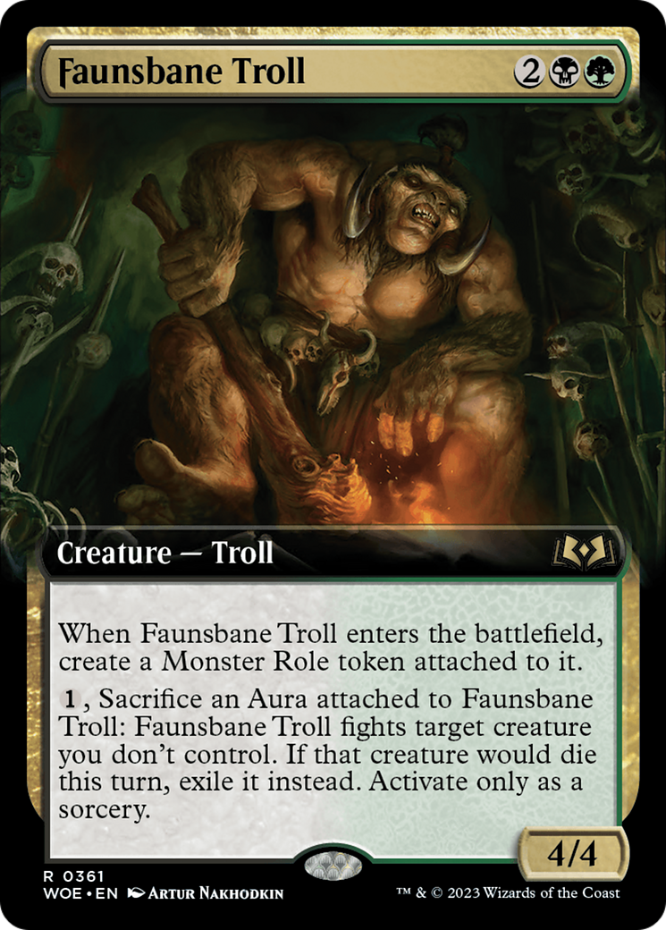 Faunsbane Troll (Extended Art) [Wilds of Eldraine] - Magic: The Gathering - Card Brawlers | Quebec | Canada |