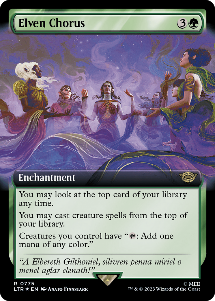 Elven Chorus (Extended Art) (Surge Foil) [The Lord of the Rings: Tales of Middle-Earth] - Magic: The Gathering - Card Brawlers | Quebec | Canada |