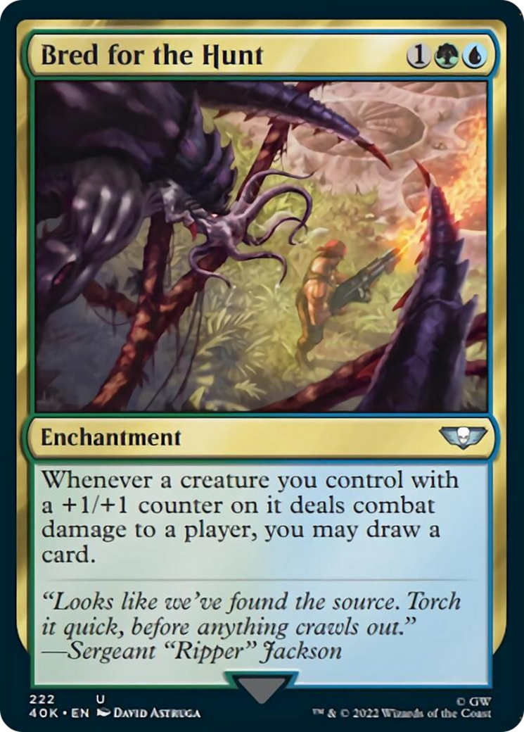 Bred for the Hunt (Surge Foil) [Warhammer 40,000] - Magic: The Gathering - Card Brawlers | Quebec | Canada |