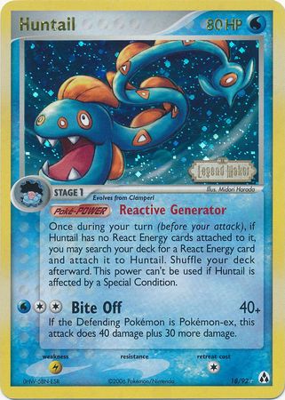 Huntail (18/92) (Stamped) [EX: Legend Maker] - Pokémon - Card Brawlers | Quebec | Canada |