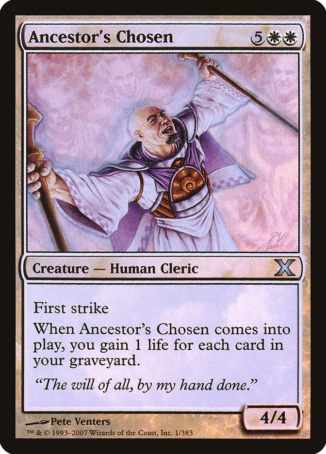 Ancestor's Chosen (Premium Foil) [Tenth Edition] - Magic: The Gathering - Card Brawlers | Quebec | Canada |