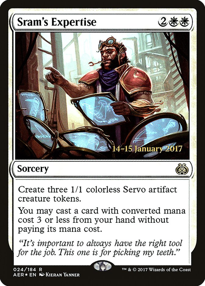 Sram's Expertise [Aether Revolt Prerelease Promos] - Magic: The Gathering - Card Brawlers | Quebec | Canada |