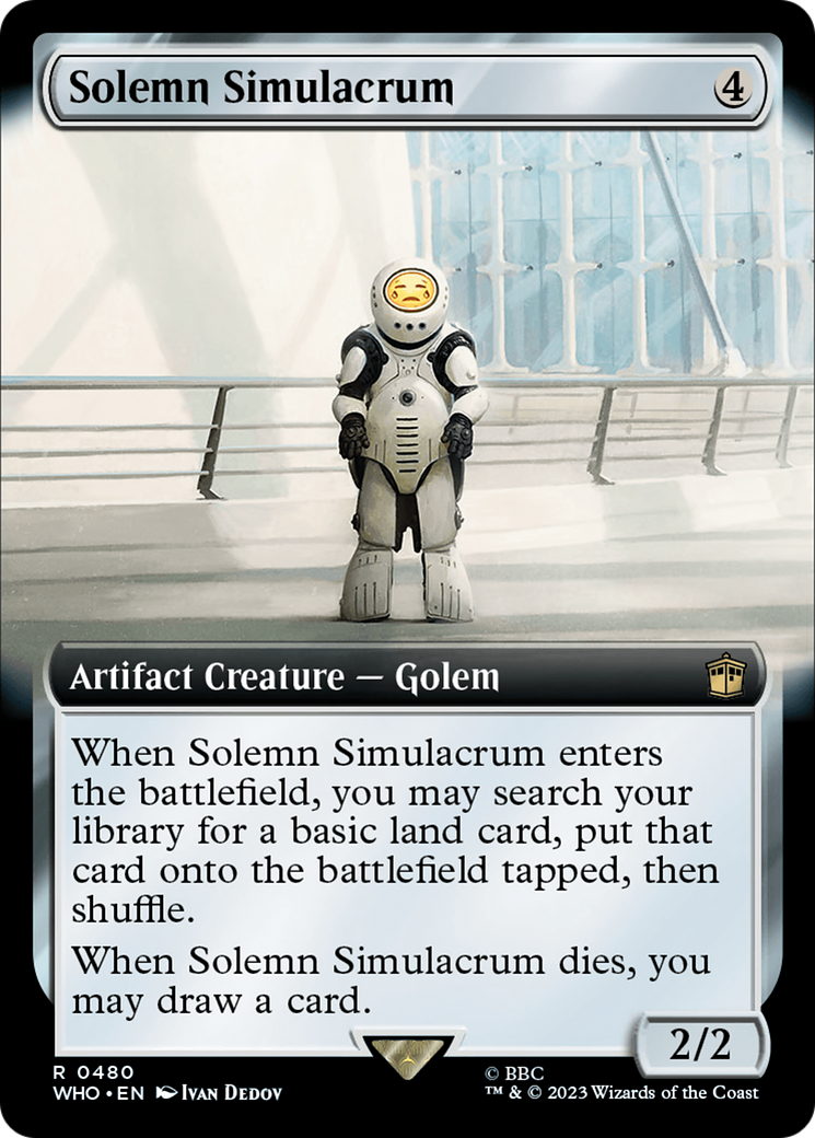 Solemn Simulacrum (Extended Art) [Doctor Who] - Magic: The Gathering - Card Brawlers | Quebec | Canada |