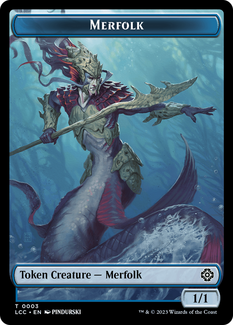 Frog Lizard // Merfolk (0003) Double-Sided Token [The Lost Caverns of Ixalan Commander Tokens] - Magic: The Gathering - Card Brawlers | Quebec | Canada |