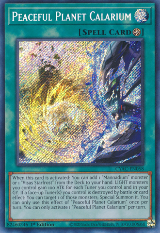 Planète paisible Calarium [CYAC-EN058] Secret Rare 