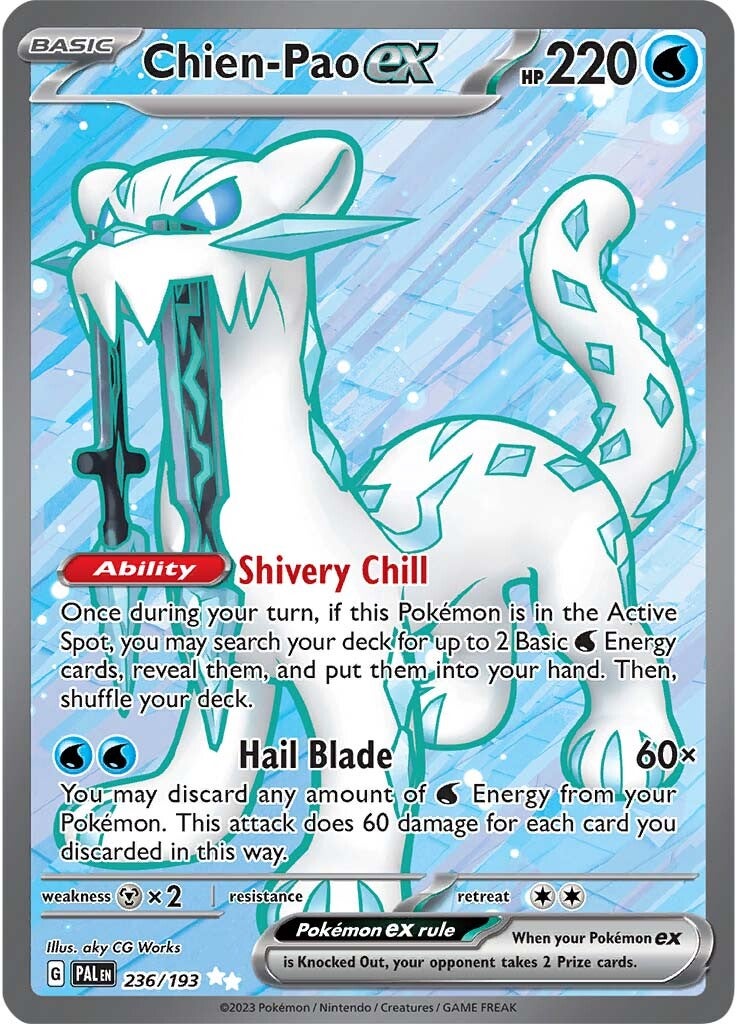 Chien-Pao ex (236/193) [Scarlet & Violet: Paldea Evolved] - Pokémon - Card Brawlers | Quebec | Canada |