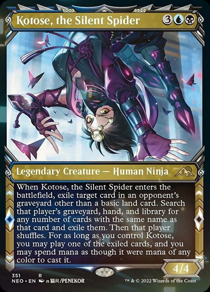 Kotose, the Silent Spider (Showcase Ninja) [Kamigawa: Neon Dynasty] - Magic: The Gathering - Card Brawlers | Quebec | Canada |