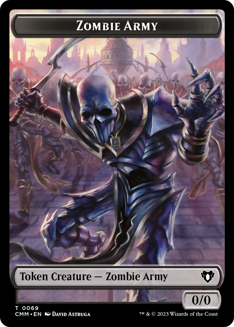 Human Warrior // Zombie Army Double-Sided Token [Commander Masters Tokens] - Magic: The Gathering - Card Brawlers | Quebec | Canada |