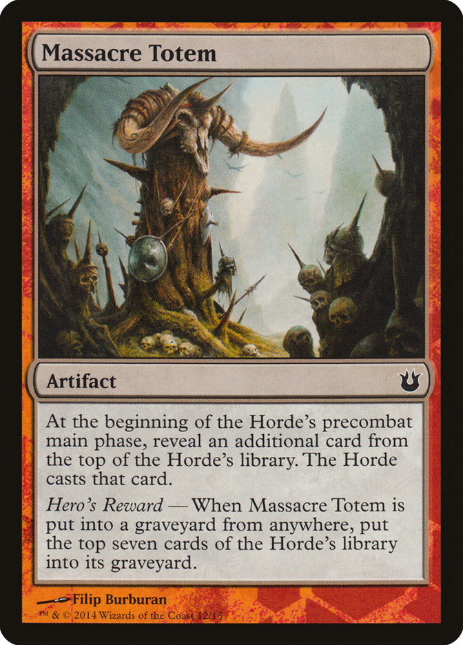 Massacre Totem [Born of the Gods Battle the Horde] - Magic: The Gathering - Card Brawlers | Quebec | Canada |
