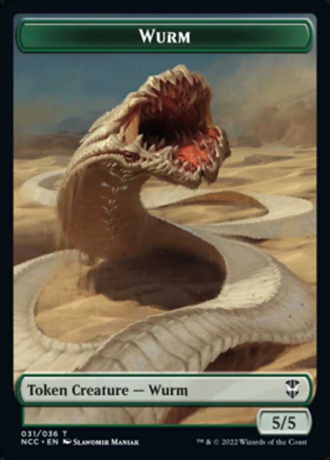 Elf Warrior // Wurm Double-Sided Token [Streets of New Capenna Commander Tokens] - Magic: The Gathering - Card Brawlers | Quebec | Canada |