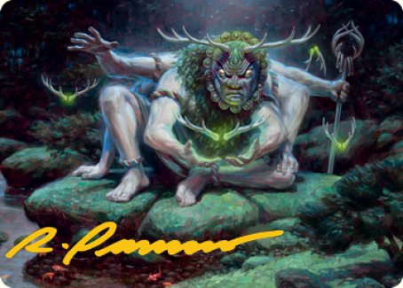 Myojin of Towering Might Art Card (Gold-Stamped Signature) [Kamigawa: Neon Dynasty Art Series] - Magic: The Gathering - Card Brawlers | Quebec | Canada |