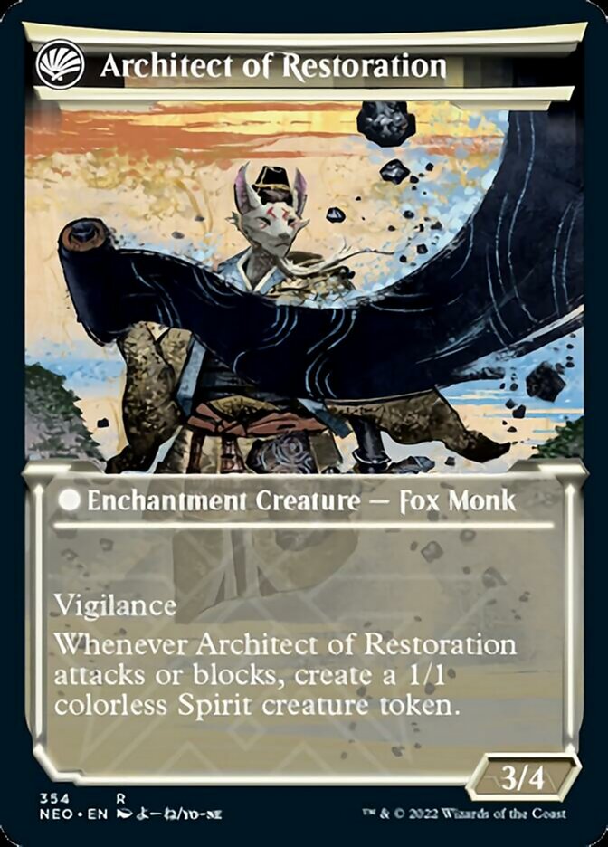 The Restoration of Eiganjo // Architect of Restoration (Showcase Soft Glow) [Kamigawa: Neon Dynasty] - Magic: The Gathering - Card Brawlers | Quebec | Canada |
