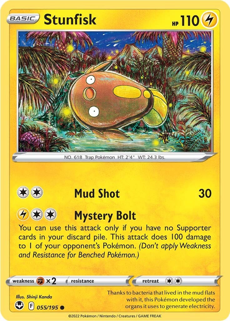 Stunfisk (055/195) [Sword & Shield: Silver Tempest] - Pokémon - Card Brawlers | Quebec | Canada |
