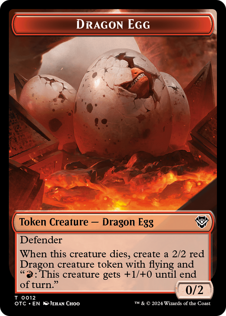 Dragon Egg // Dragon Double-Sided Token [Outlaws of Thunder Junction Commander Tokens] - Magic: The Gathering - Card Brawlers | Quebec | Canada |
