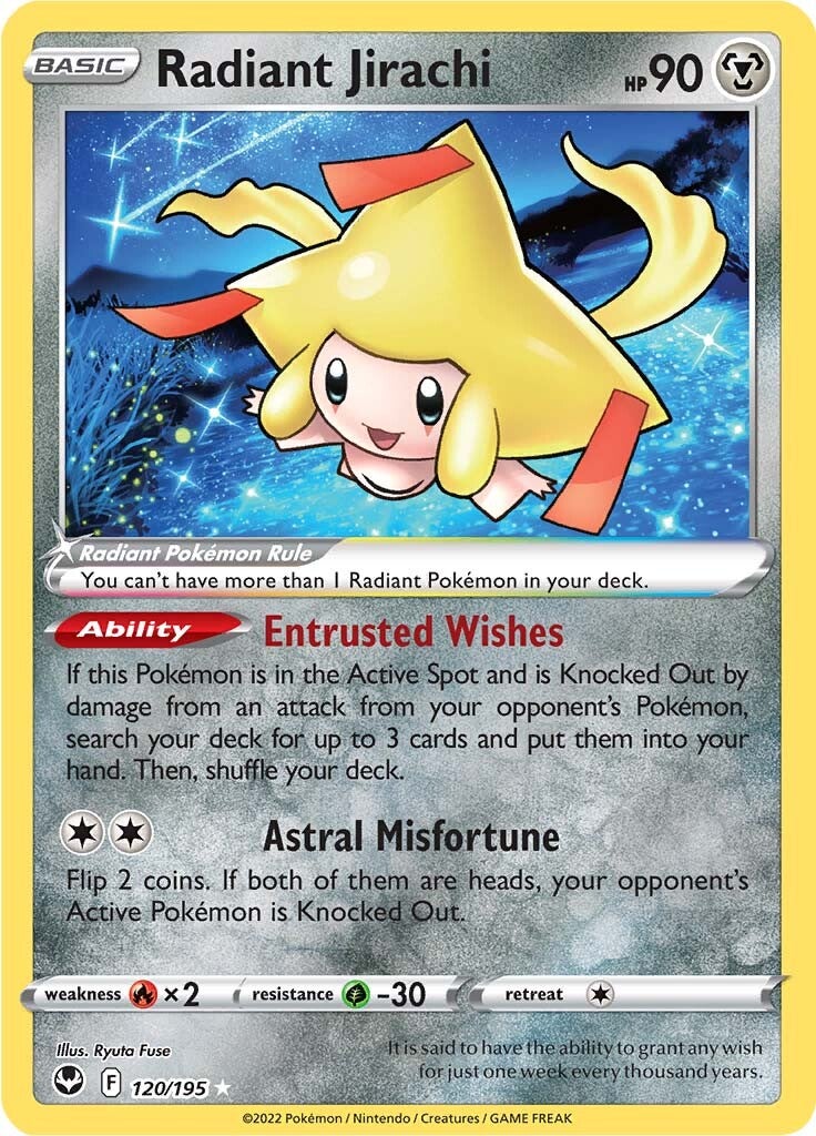 Radiant Jirachi (120/195) [Sword & Shield: Silver Tempest] - Pokémon - Card Brawlers | Quebec | Canada |