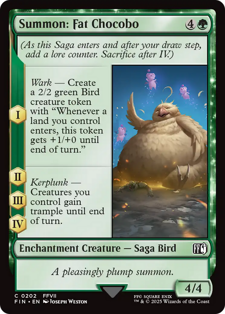 Summon: Fat Chocobo [FINAL FANTASY] - Magic: The Gathering - Card Brawlers | Quebec | Canada |