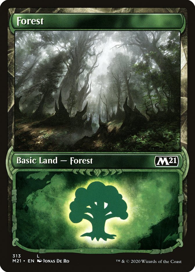 Forest (313) (Showcase) [Core Set 2021] - Magic: The Gathering - Card Brawlers | Quebec | Canada |